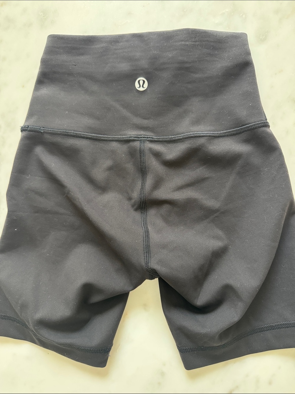 lululemon athletica Black High-Rise Bike Shorts with Logo